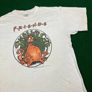Vintage Friends Smelly Cat Shirt Mens XL White 1999 Warner Bros Graphic Tee 90s